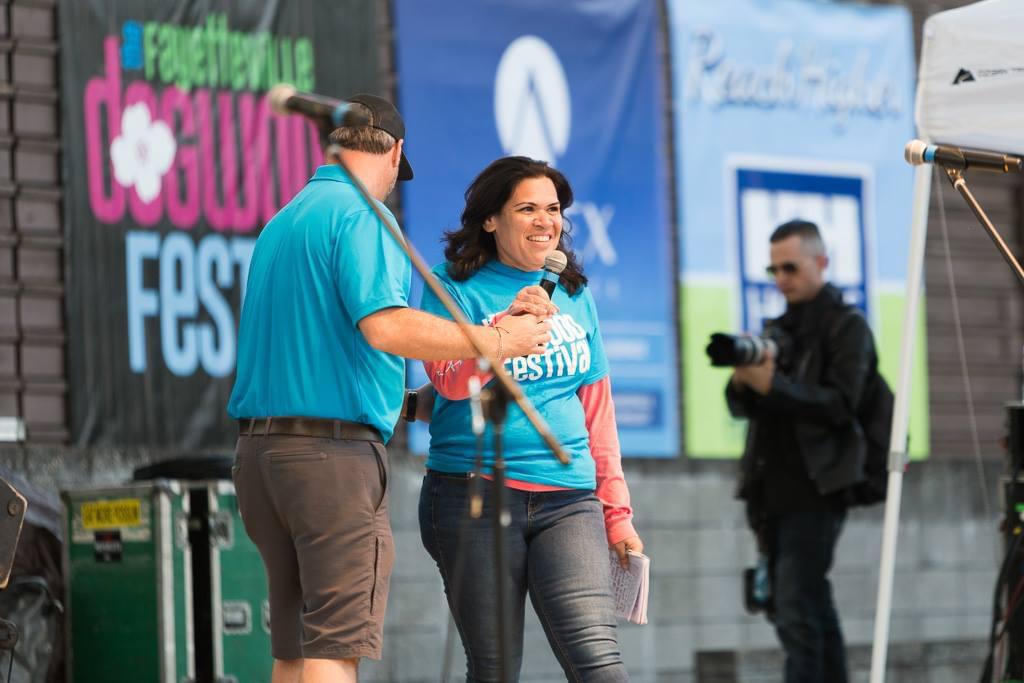 Malia on stage at the Fayetteville Dogwood Festival